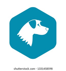 Dog icon in simple style isolated on white background. Animals symbol
