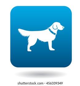 Dog icon in simple style isolated on white background