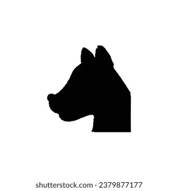 Dog icon. Simple style zoo market poster background symbol. Dog brand logo design element. Dog t-shirt printing. Vector for sticker.