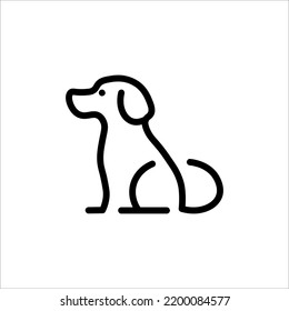 icono de perro ilustración vectorial simple