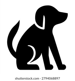 Dog Icon - Solid Black Glyph Icons For Animal and Pet Care