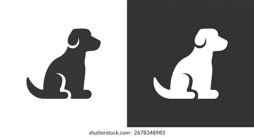 Dog icon. Solid glyph series icon