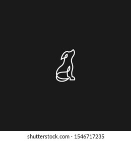 Dog icon symbol logo vector sign template