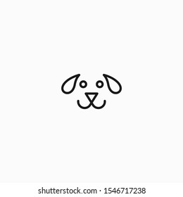 Dog icon symbol logo vector sign template