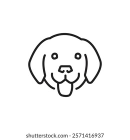 Dog icon Thin line vector