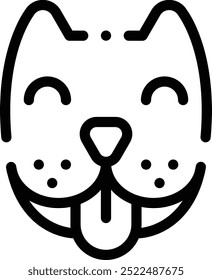 dog icon. Thin Linear Style Design Isolated On White Background