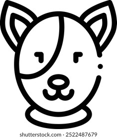 dog icon. Thin Linear Style Design Isolated On White Background