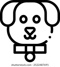 dog icon. Thin Linear Style Design Isolated On White Background