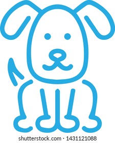Dog icon in trendy flat style isolated on white background. Dog symbol. Vector illustration