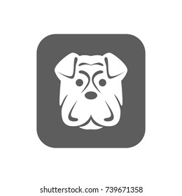 Dog icon in trendy flat style isolated on white background. Symbol for your web site design, logo, app, UI. Vector illustration, EPS