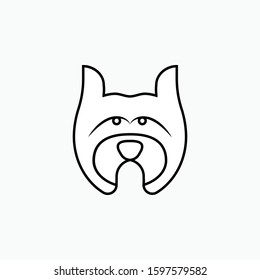 Dog Dog Icon. Urban Pet, Canine. Animal Head Symbol for Design, Presentation, Website or Apps Elements - Vector.