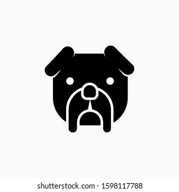 Dog Icon. Urban Pet, Canine. Animal Head Symbol for Design, Presentation, Website or Apps Elements - Vector.