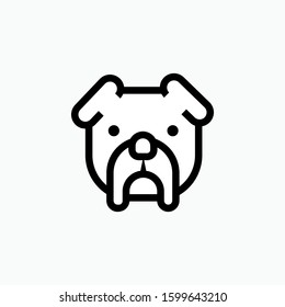 Dog Icon. Urban Pet, Canine. Animal Head Symbol for Design, Presentation, Website or Apps Elements - Vector.