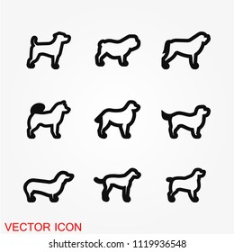 Dog icon vector