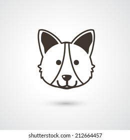 Dog icon vector