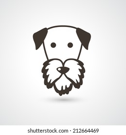 Dog icon vector