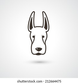 Dog icon vector