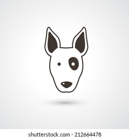 Dog icon vector