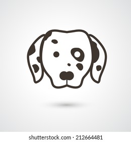 Dog icon vector