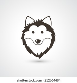 Dog icon vector