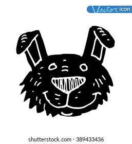 dog icon, vector.