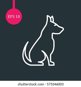 Dog icon vector
