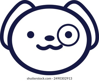 Icono del perro en el Vector, icono del animal