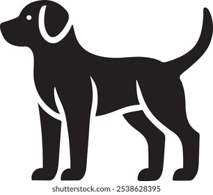 Diseño de Arte vectorial de icono de perro, diseño de Arte vectorial de icono de perro simple para logotipo e ilustración