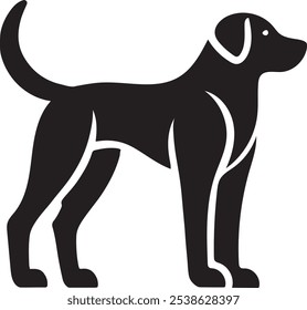 Diseño de Arte vectorial de icono de perro, diseño de Arte vectorial de icono de perro simple para logotipo e ilustración