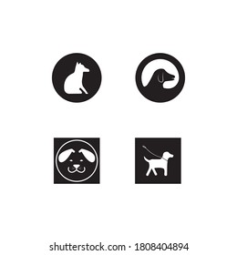 Dog icon vector design illustration and background