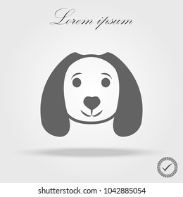 Dog icon . Vector element for your design. Dog beagle on white background, Animals