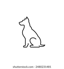 Dog icon vector. EPS 10 editable vector