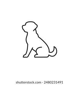 Dog icon vector. EPS 10 editable vector