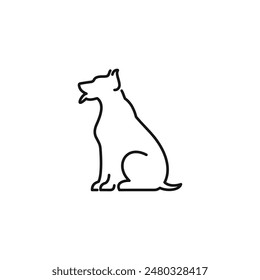 Dog icon vector. EPS 10 editable vector