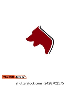 Dog icon vector graphic of template logo 