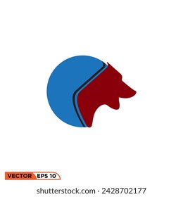 Icono de perro gráfico vectorial del logotipo de la plantilla 