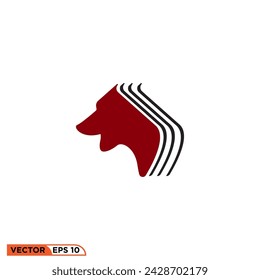 Dog icon vector graphic of template logo 