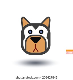 Dog icon - vector illustration.