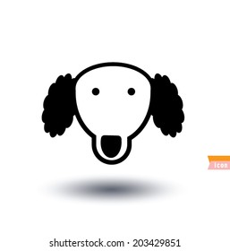 dog icon - vector illustration.