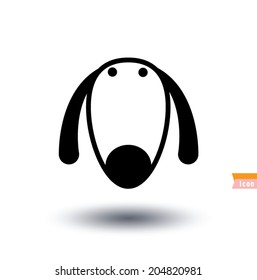 dog icon - vector illustration.
