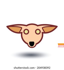 dog icon - vector illustration.