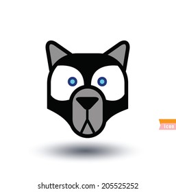 dog icon - vector illustration.