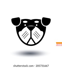 dog icon - vector illustration.