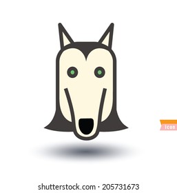 dog icon - vector illustration.