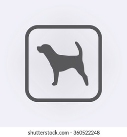 Dog icon . Vector illustration