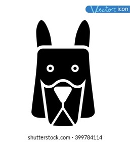 dog icon - vector illustration.