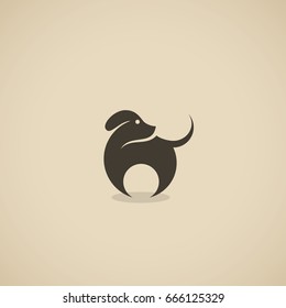 Dog icon - vector illustration