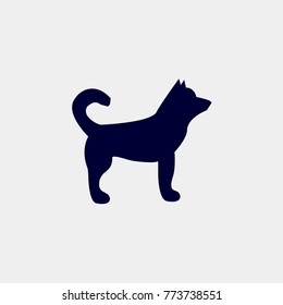 dog icon, vector illustration.