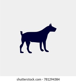 dog icon, vector illustration