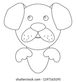Dog icon. Vector illustration of a dog cartoon. Funny dog.